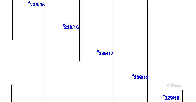 Parcela st. 229/17 v KÚ Ratišovice, Katastrální mapa