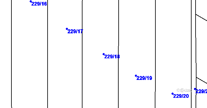 Parcela st. 229/18 v KÚ Ratišovice, Katastrální mapa