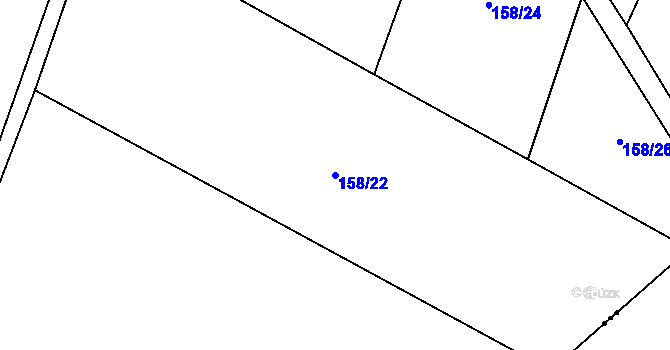 Parcela st. 158/22 v KÚ Stupešice, Katastrální mapa