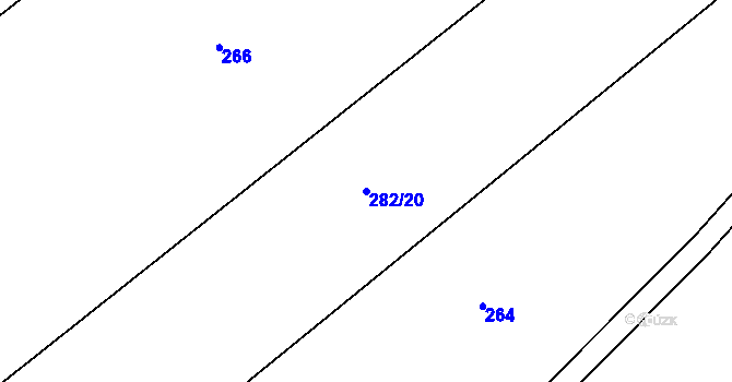Parcela st. 282/20 v KÚ Stupešice, Katastrální mapa