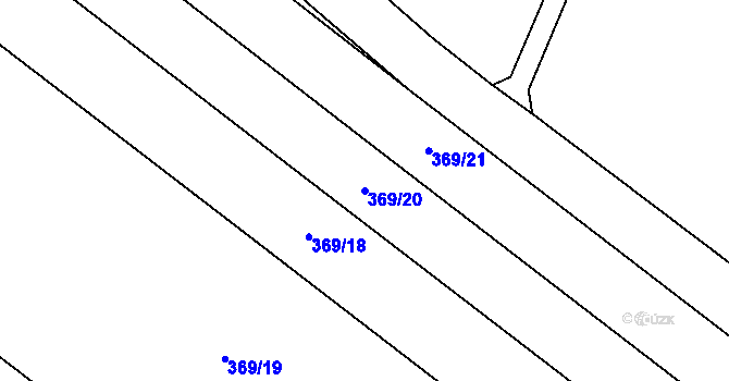 Parcela st. 369/20 v KÚ Stupešice, Katastrální mapa