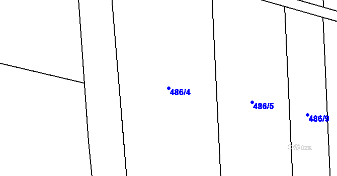 Parcela st. 486/4 v KÚ Stupešice, Katastrální mapa