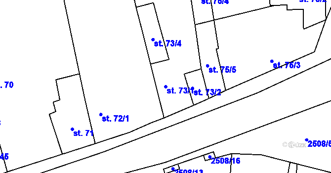 Parcela st. 73/1 v KÚ Bechlín, Katastrální mapa