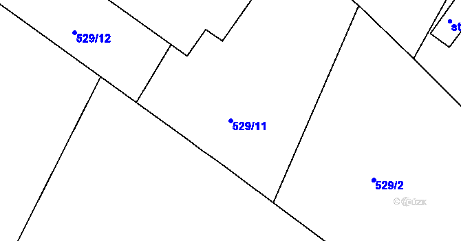 Parcela st. 529/11 v KÚ Předonín, Katastrální mapa