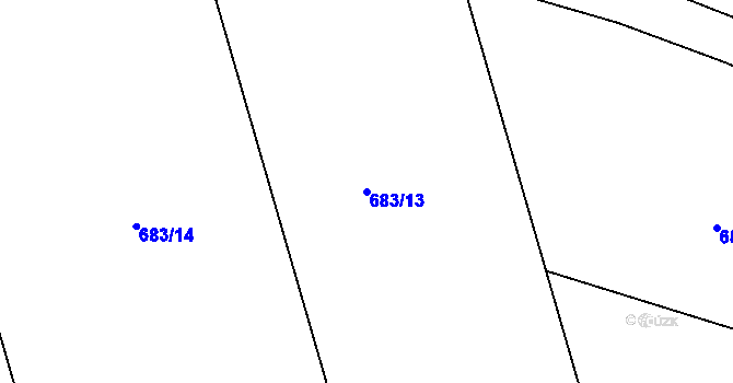 Parcela st. 683/13 v KÚ Předonín, Katastrální mapa
