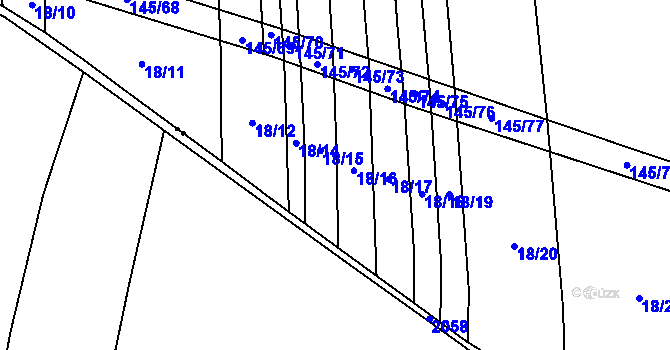 Parcela st. 145/9 v KÚ Senožaty u Bechyně, Katastrální mapa