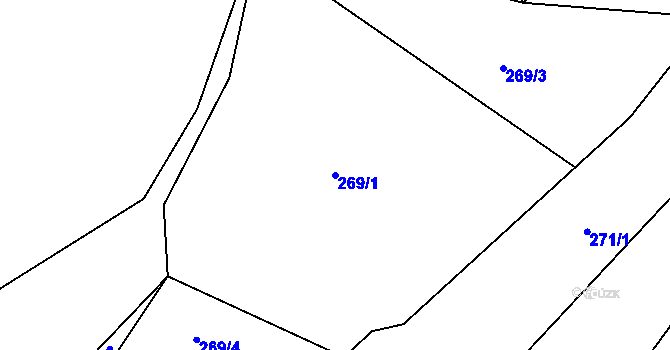 Parcela st. 269/1 v KÚ Bělá u Horní Cerekve, Katastrální mapa