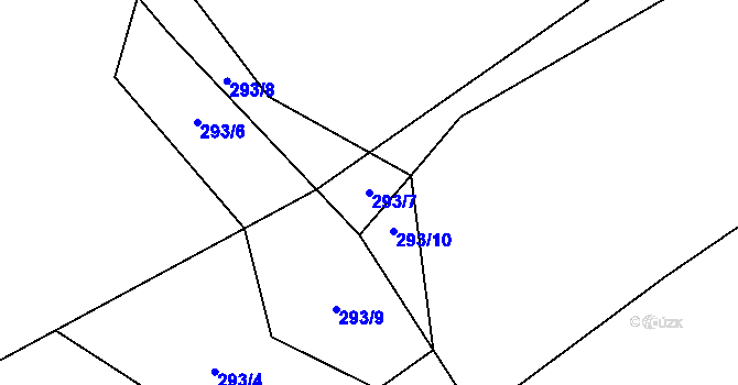 Parcela st. 293/7 v KÚ Bělá u Horní Cerekve, Katastrální mapa
