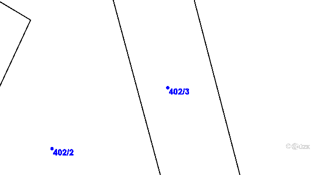 Parcela st. 402/3 v KÚ Bělá, Katastrální mapa