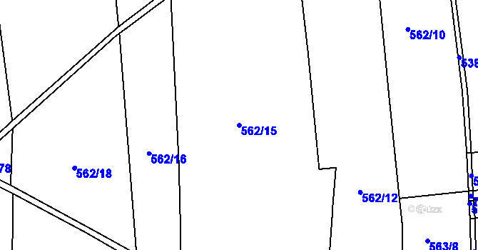 Parcela st. 562/15 v KÚ Bělá, Katastrální mapa