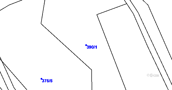 Parcela st. 390/1 v KÚ Bělá u Staré Paky, Katastrální mapa
