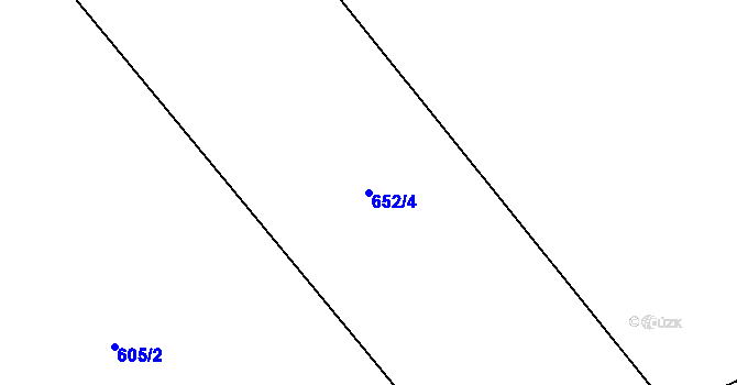 Parcela st. 652/4 v KÚ Bělá u Staré Paky, Katastrální mapa