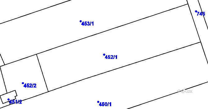 Parcela st. 452/1 v KÚ Bělá ve Slezsku, Katastrální mapa