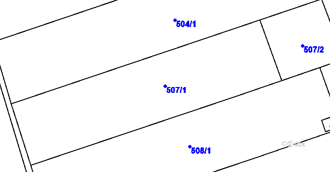 Parcela st. 507/1 v KÚ Bělá ve Slezsku, Katastrální mapa