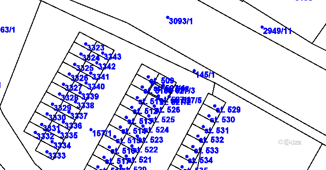 Parcela st. 528 v KÚ Bělá nad Radbuzou, Katastrální mapa