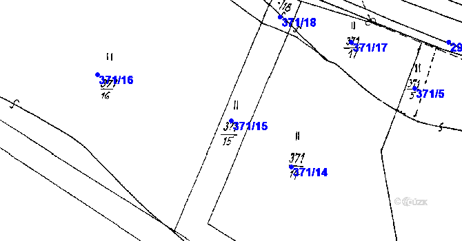 Parcela st. 371/15 v KÚ Bělá nad Radbuzou, Katastrální mapa