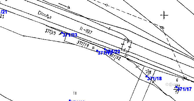 Parcela st. 371/19 v KÚ Bělá nad Radbuzou, Katastrální mapa