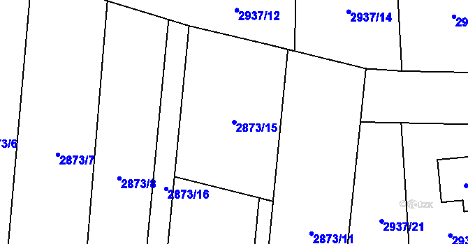 Parcela st. 2873/15 v KÚ Bělá nad Radbuzou, Katastrální mapa