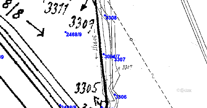Parcela st. 3091/7 v KÚ Bělá nad Radbuzou, Katastrální mapa