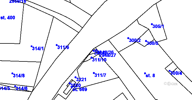Parcela st. 2948/26 v KÚ Bělá nad Radbuzou, Katastrální mapa