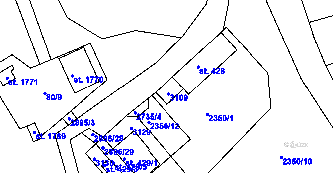 Parcela st. 2263 v KÚ Bělá pod Bezdězem, Katastrální mapa
