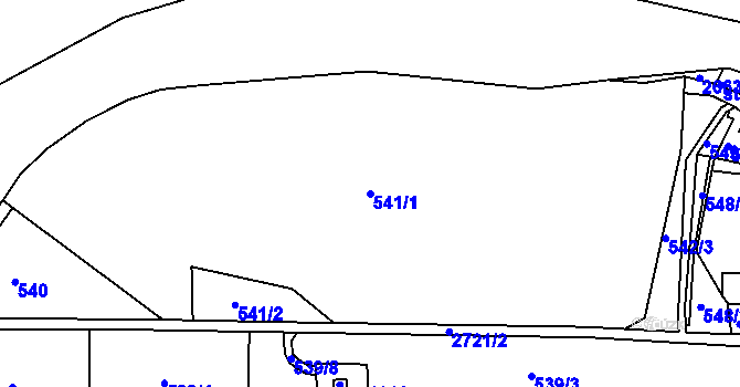 Parcela st. 541/1 v KÚ Bělá pod Bezdězem, Katastrální mapa