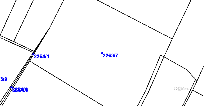 Parcela st. 2263/7 v KÚ Bělá pod Bezdězem, Katastrální mapa
