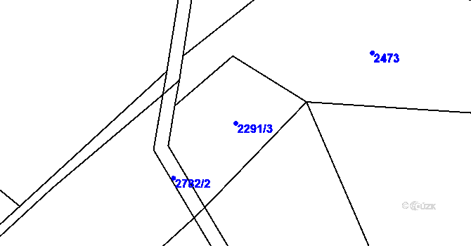 Parcela st. 2291/3 v KÚ Bělá pod Bezdězem, Katastrální mapa