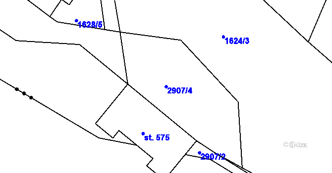 Parcela st. 2907/4 v KÚ Bělá pod Bezdězem, Katastrální mapa