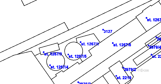 Parcela st. 1267/1 v KÚ Bělá pod Bezdězem, Katastrální mapa