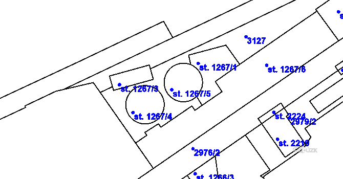 Parcela st. 1267/5 v KÚ Bělá pod Bezdězem, Katastrální mapa