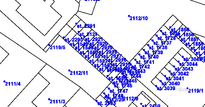 Parcela st. 2917 v KÚ Bělá pod Bezdězem, Katastrální mapa
