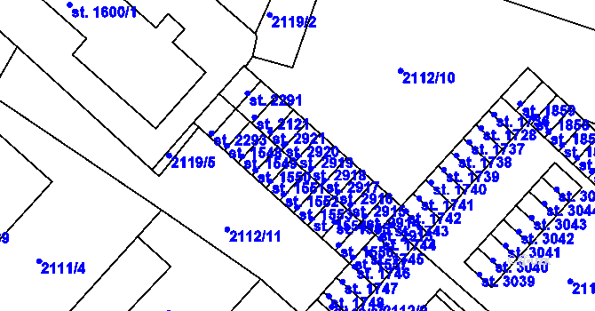 Parcela st. 2919 v KÚ Bělá pod Bezdězem, Katastrální mapa
