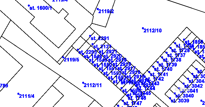 Parcela st. 2920 v KÚ Bělá pod Bezdězem, Katastrální mapa