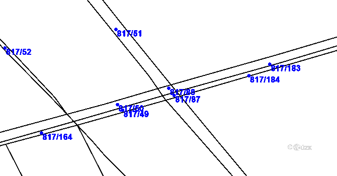 Parcela st. 817/88 v KÚ Bělá pod Bezdězem, Katastrální mapa