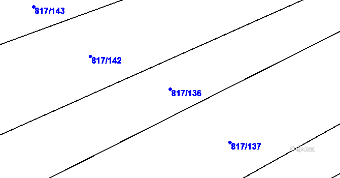 Parcela st. 817/136 v KÚ Bělá pod Bezdězem, Katastrální mapa