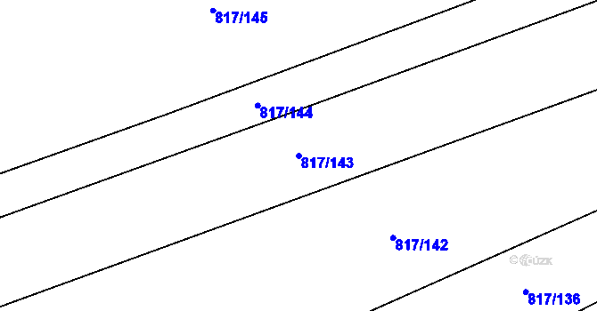 Parcela st. 817/143 v KÚ Bělá pod Bezdězem, Katastrální mapa