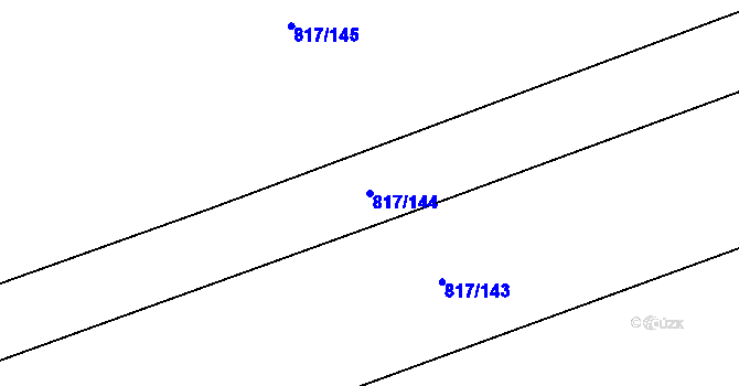 Parcela st. 817/144 v KÚ Bělá pod Bezdězem, Katastrální mapa