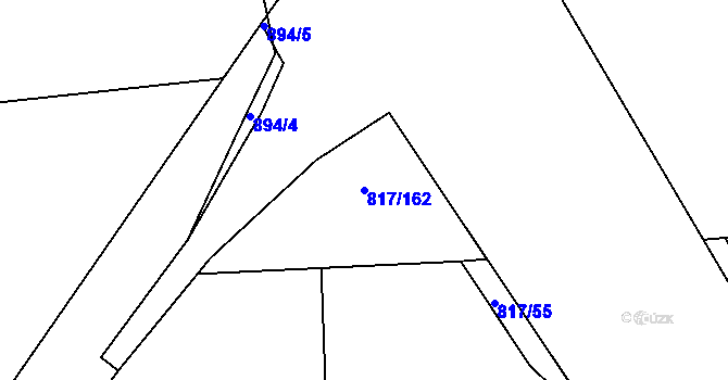 Parcela st. 817/162 v KÚ Bělá pod Bezdězem, Katastrální mapa