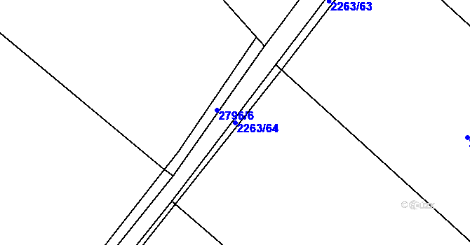 Parcela st. 2263/64 v KÚ Bělá pod Bezdězem, Katastrální mapa