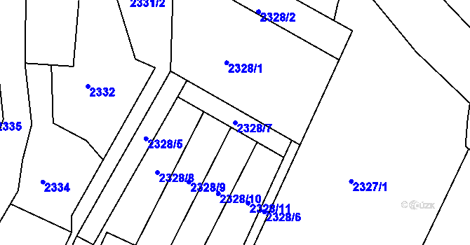 Parcela st. 2328/7 v KÚ Bělá pod Bezdězem, Katastrální mapa
