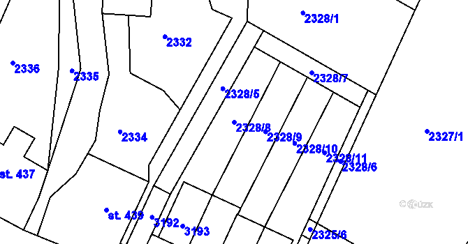 Parcela st. 2328/8 v KÚ Bělá pod Bezdězem, Katastrální mapa