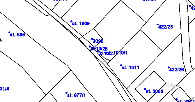 Parcela st. 3213/27 v KÚ Bělá pod Bezdězem, Katastrální mapa