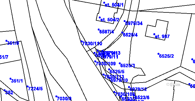 Parcela st. 6979/14 v KÚ Domašov u Jeseníka, Katastrální mapa