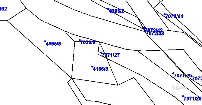 Parcela st. 7071/27 v KÚ Domašov u Jeseníka, Katastrální mapa