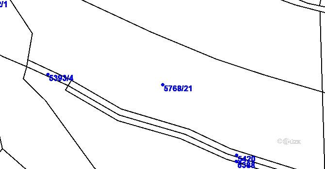 Parcela st. 5768/21 v KÚ Domašov u Jeseníka, Katastrální mapa