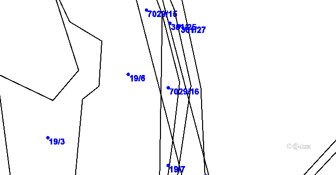 Parcela st. 7029/16 v KÚ Domašov u Jeseníka, Katastrální mapa