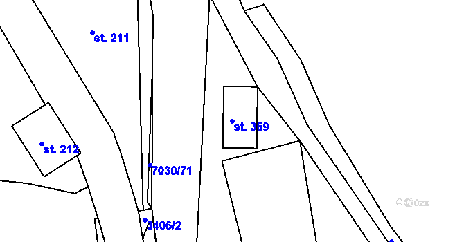 Parcela st. 369 v KÚ Domašov u Jeseníka, Katastrální mapa