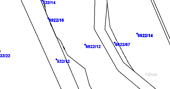 Parcela st. 6922/12 v KÚ Domašov u Jeseníka, Katastrální mapa