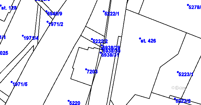 Parcela st. 6938/31 v KÚ Domašov u Jeseníka, Katastrální mapa